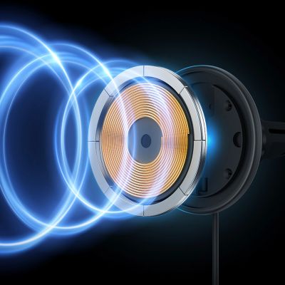 7. Ładowarka indukcyjna do samochodu MagSafe 15W USB C 25W Baseus CW01 - czarna