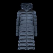 Kurtka zimowa damska z kapturem CMP płaszcz ocieplany długi granatowy (34K0046F/L635)