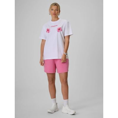 3. T-shirt loose z nadrukiem damski 4F 4FRSS26TTSHF3882-10S