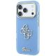 2. Etui Guess IML 4G Script Metal na iPhone 17 Pro / 18 Pro - jasnoniebieskie