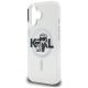 6. Etui Karl Lagerfeld IML Glitter Karl & Choupette Sketch Logo MagSafe do iPhone 16 - przezroczyste