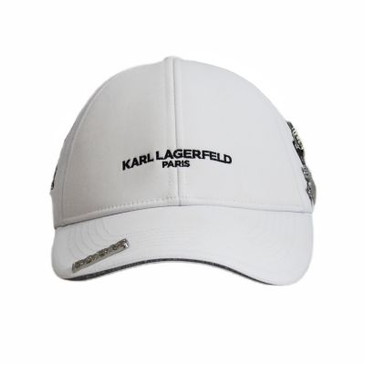 2. Czapka z daszkiem Karl Lagerfeld Paris Strapback Biała - L5WH7947-wht