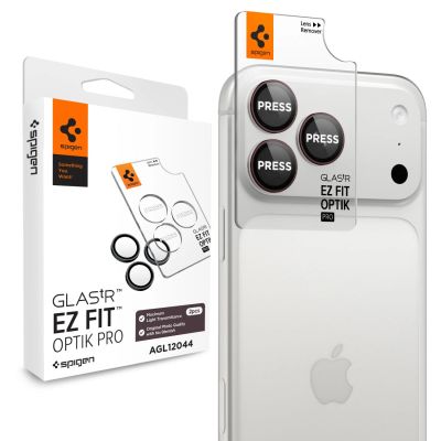 6. Szkło hartowane na aparat Spigen Optik Pro GLAS.TR EZ FIT 2-Pack na iPhone 18 Pro / 18 Pro Max - dark cherry