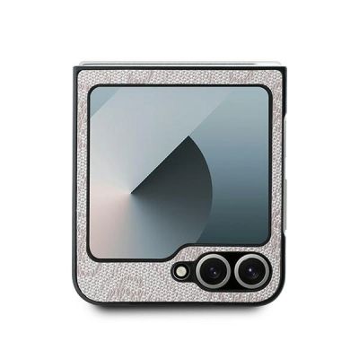 3. Etui Guess Leather 4G Metal Logo na Samsung Galaxy Z Flip 6 - różowe
