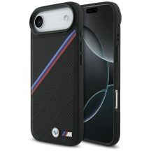 Etui BMW M Tricolor Metal Logo MagSafe do iPhone 17 Air - czarne