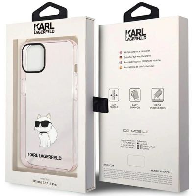 8. Etui Karl Lagerfeld Choupette Collection na iPhone 12 / 12 Pro - różowe