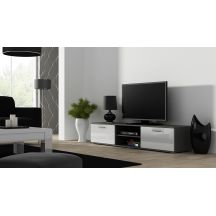Szafka RTV SOHO 180 szary/ biały połysk