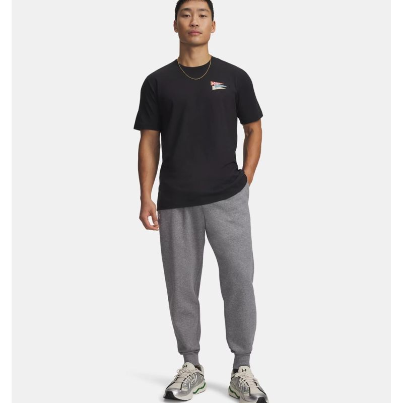 7. Spodnie męskie Under Armour Rival Fleece Joggers szare 1379774 025 XL