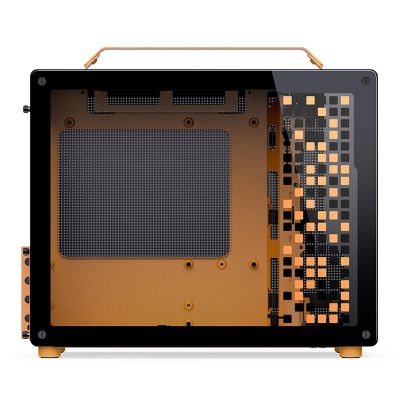4. Obudowa komputerowa JONSPLUS MATX Handle Case Z20 - Black-Orange