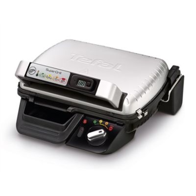 7. Grill Tefal GC451B12 (Tradycyjny z rusztem; 2000W; kolor srebrny)