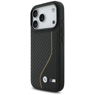 2. Etui BMW M Carbon Line & Logo MagSafe na iPhone 17 Pro - żółte