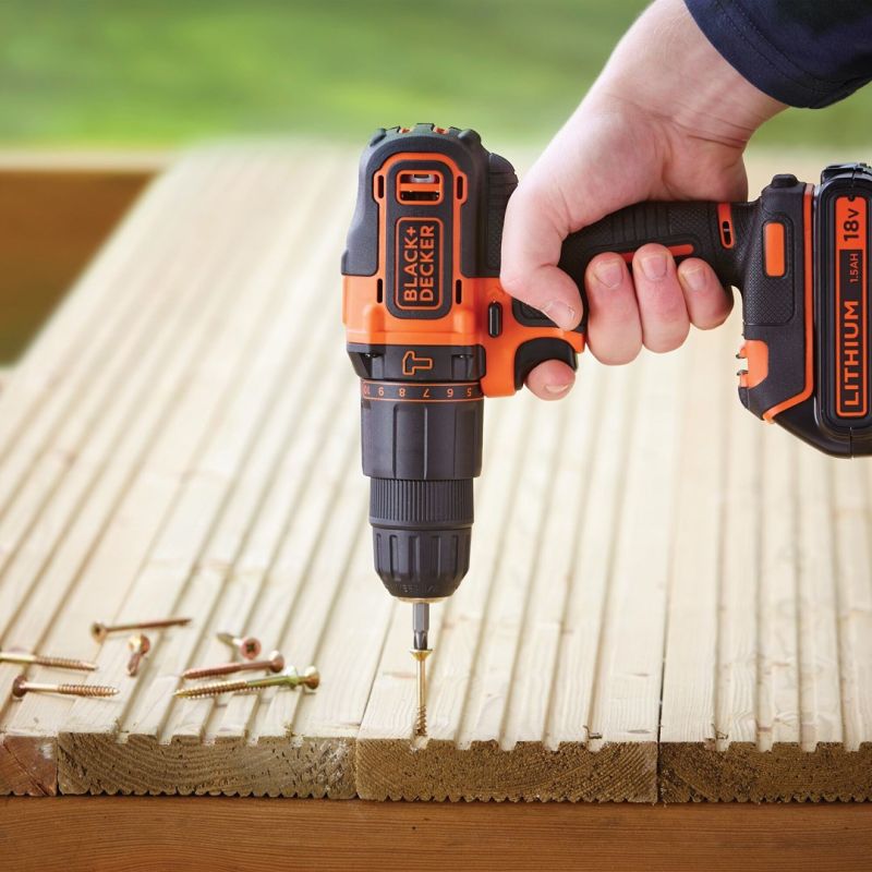 6. Black & Decker BDCHD18KB-QW wiertło Czarny, Pomarańczowy