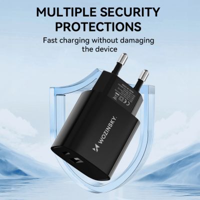 7. Ładowarka sieciowa Wozinsky WGWCB USB-A USB-C 20W - czarna