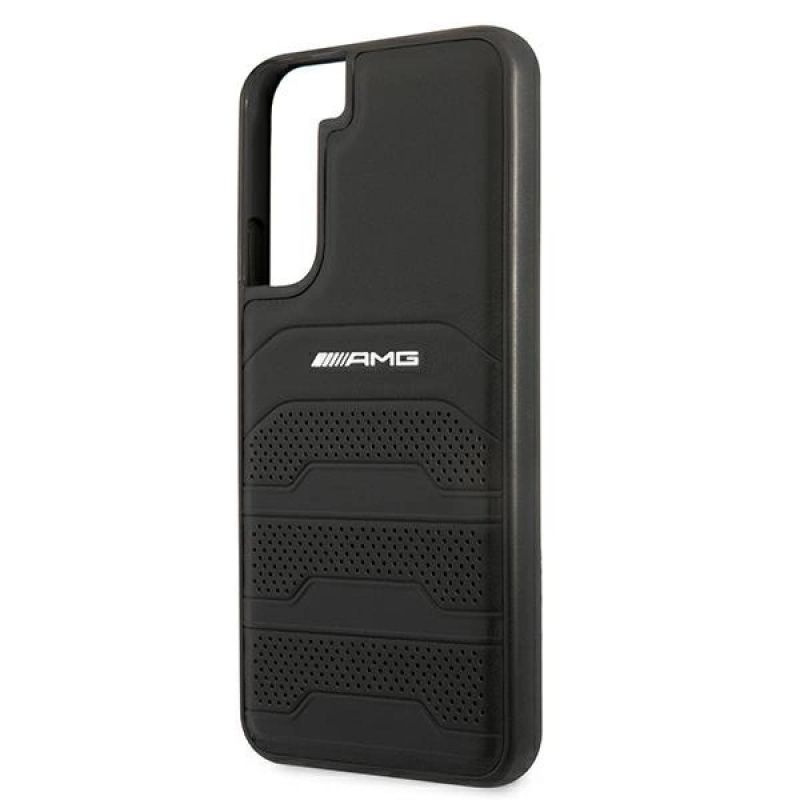 6. Etui AMG Leather Debossed Lines na Samsung Galaxy S22+ - czarne