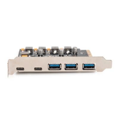2. Digitus Karta PCIe 2 x USB-C i 3 x USB A