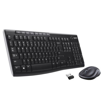 5. Klawiatura membranowa Logitech MK270 920-004508 (USB (Radio 2.4 GHz); kolor czarny)
