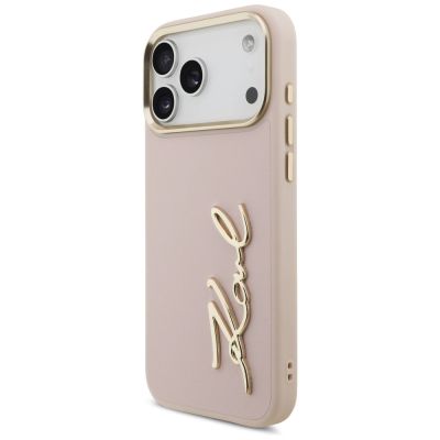 2. Etui Karl Lagerfeld Karl Script Logo na iPhone 17 Pro Max - różowe
