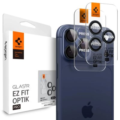 Osłona aparatu Spigen Optik.tR EZ Fit Camera Protector na iPhone 14 Pro / Pro Max / 15 Pro / Pro Max - tytan błękitny 2 szt.
