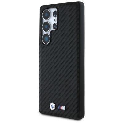 2. Etui BMW Leather Carbon MagSafe na Samsung Galaxy S25 Ultra - czarne