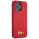 4. Etui Guess Silicone Vintage Gold Logo na iPhone 13 Pro Max - czerwone