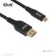 CLUB3D CAC-1563 adapter kablowy 2 m USB Type-C DisplayPort Czarny