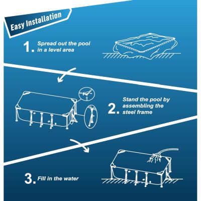 4. BASEN STELAŻOWY PROSTOKĄTNY SUPER STRONG 394x207x80CM 17723