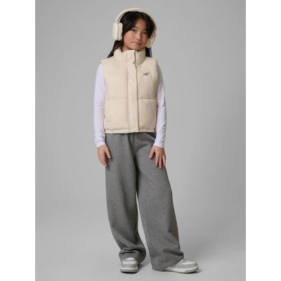 3. Bezrękawnik z wypełnieniem syntetycznym dziewczęcy 4F 4FJWSS26TVJAF312-12S