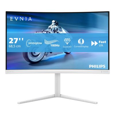Philips Evnia 5000 27M2C5501/00 monitor komputerowy 68,6 cm (27") 2560 x 1440 px Quad HD LCD Biały