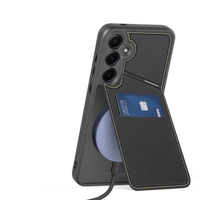 14. Etui Dux Ducis Rafi II na Samsung Galaxy S25 z podstawką i portfelem - czarne
