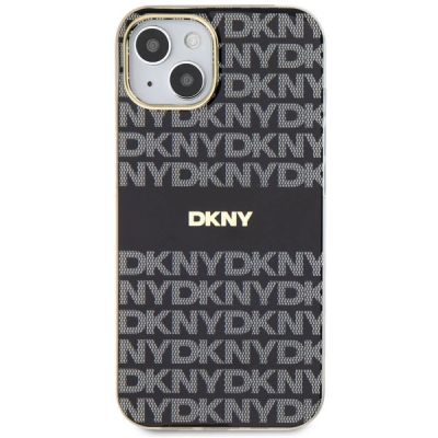 3. Etui DKNY IML Mono & Stripe MagSafe na iPhone 15 / 14 / 13 - czarne