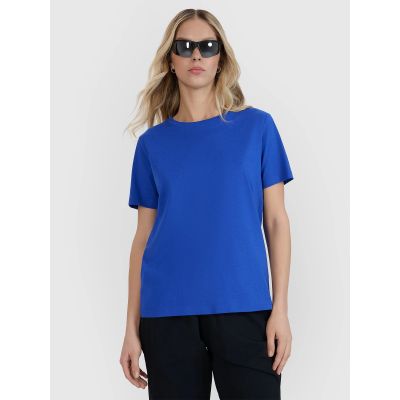 6. T-shirt oversize z nadrukiem damski 4F 4FWSS25TTSHF2238-36S