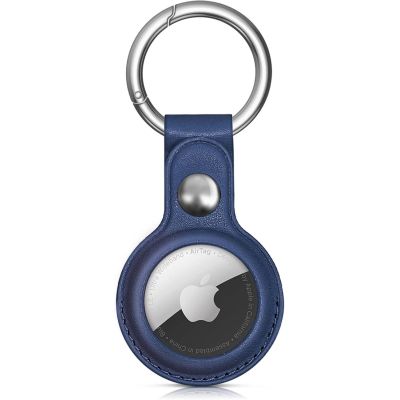 5. Etui do Apple AirTag z ekoskóry - czarne, brązowe, czerwone, niebieskie - 4 sztuki