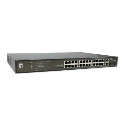 2. Przełącznik LevelOne FE PoE+ 28-portowy 19" 390W 1Gbps