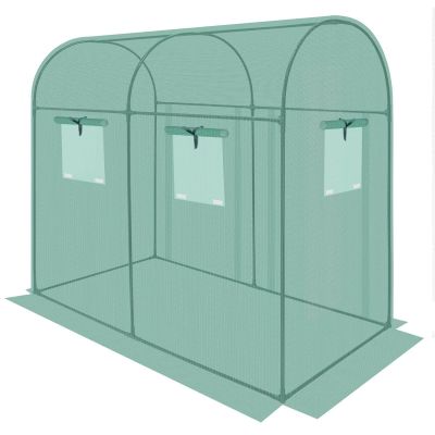 40. SZKLARNIA TUNEL OGRODOWY DWA WEJŚCIA DO POMIDORÓW I OGÓRKÓW 200x100x180CM ZIELONY