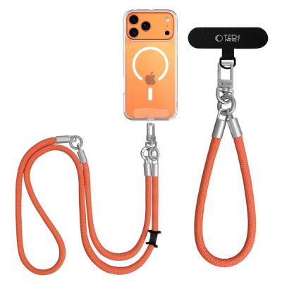 3. Smycz do telefonu Tech-Protect C10S Rope - pomarańczowa