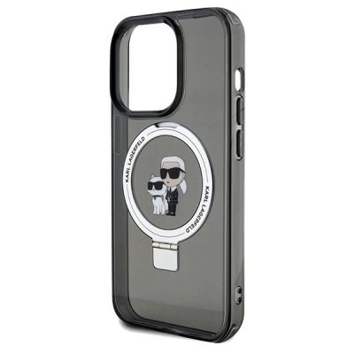 6. Etui Karl Lagerfeld Ring Stand Karl&Choupettte MagSafe na iPhone 14 Pro - czarne