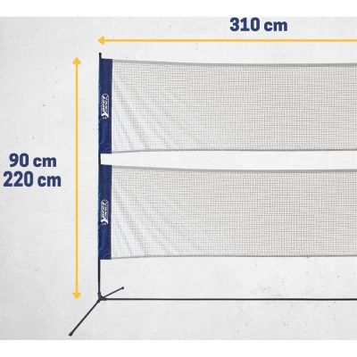 3. ZESTAW REGULOWANY DO BADMINTONA TENISA SIATKÓWKI 4W1 BEST SPORTING