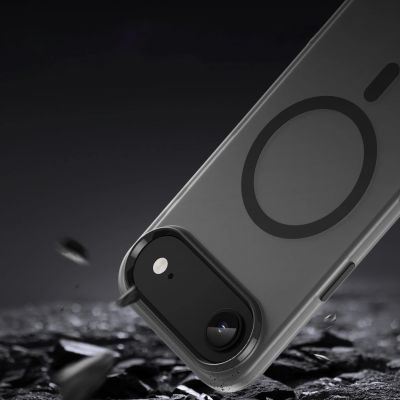 7. Etui Magnetic Abrasive na iPhone 17 Air kompatybilne z MagSafe - matowe czarne