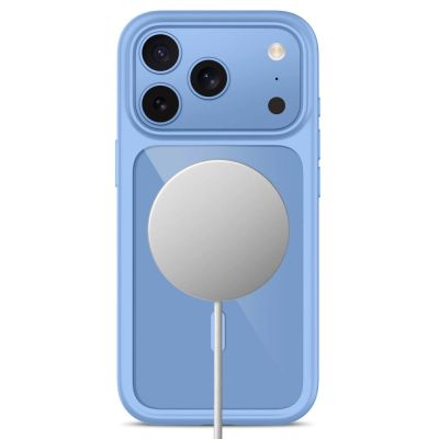 5. Etui Tech-Protect MagOne CC MagSafe + Szkło hartowane 2-Pack na iPhone 18 Pro / 17 Pro - przezroczysto-błętkitne