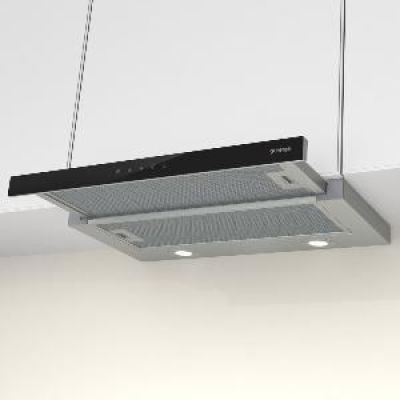 3. Okap teleskopowy GORENJE TH64E3SGB - front czarne szkło