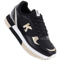 Skórzane półbuty damskie sportowe czarne Kobbo 100102