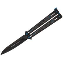 Nóż Tokisu 02259 Balisong Bright Black Steel