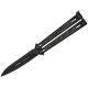 Nóż Tokisu 02259 Balisong Bright Black Steel