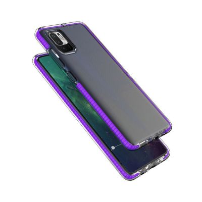4. Spring Case pokrowiec żelowe etui z kolorową ramką do Xiaomi Redmi Note 10 5G / Poco M3 Pro czarny