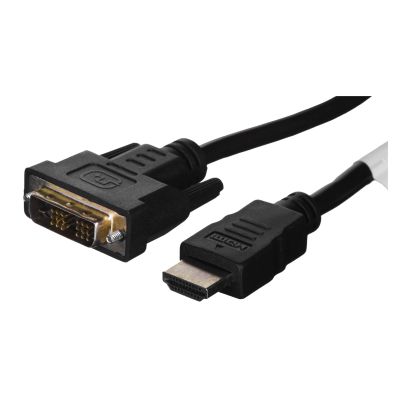 Kabel Lanberg CA-HDDV-10CC-0018-BK (HDMI M - DVI-D (18+1) M; 1,8m; kolor czarny)