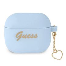 Etui Guess Silicone Charm Heart Collection na AirPods 3 - niebieskie