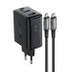 2. Ładowarka GaN Acefast A17 65W USB-C / USB-A, adapter HDMI 4K 60Hz (zestaw z kablem) - czarna