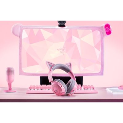 2. Zestaw słuchawkowy Razer Gaming Kraken Kitty V3 X Przewodowe Nauszne Mikrofon Kwarc