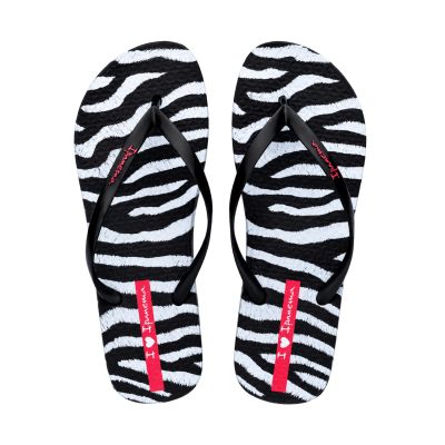 3. Klapki damskie Ipanema Animal Print czarno-szare 83846-BP655