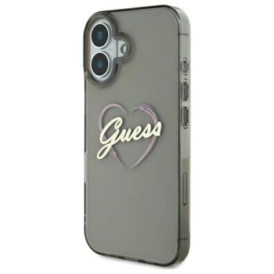 2. Etui Guess IML Heart na iPhone 16 Plus - czarne